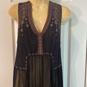 Free People Black Halter High Low Sundress